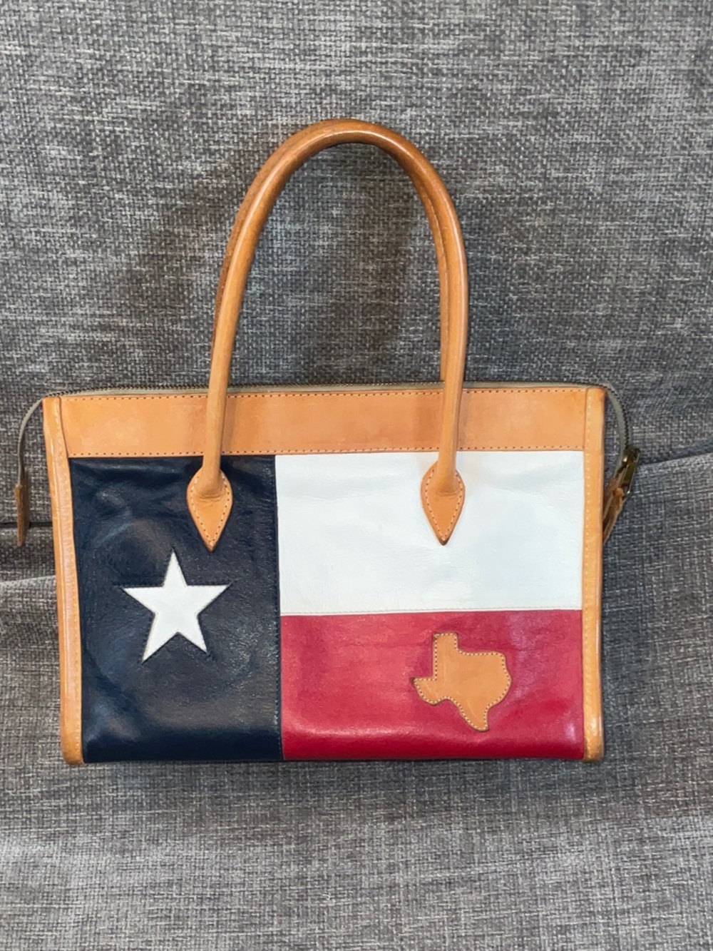 South Texas Handbags Texas Flag Leather Tote